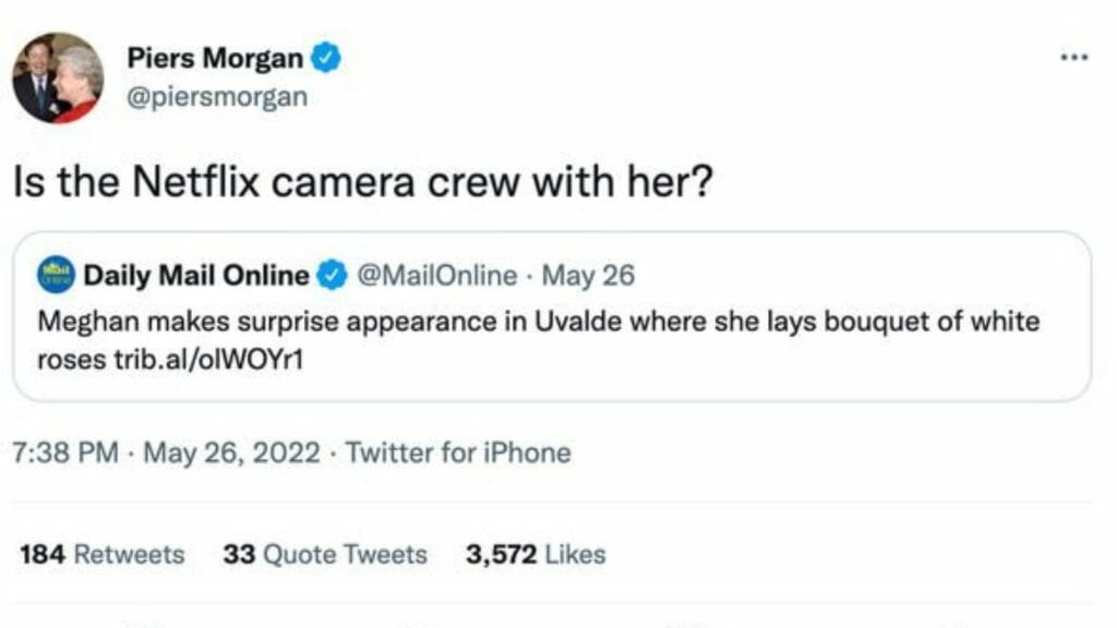 Morgan's Tweet 