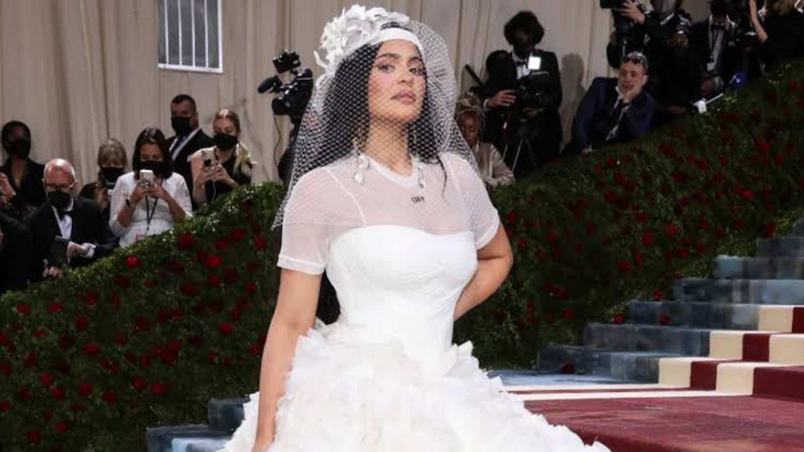 Kylie Jenner in an Off-White Bridal Gown at Met Gala 2022