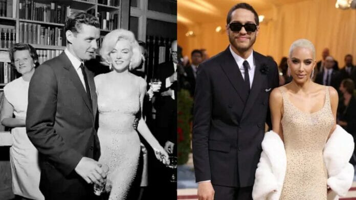 Kim Kardashian Wears Marilyn Monroe's Dress With Pete Davidson For Their Met Gala Debut