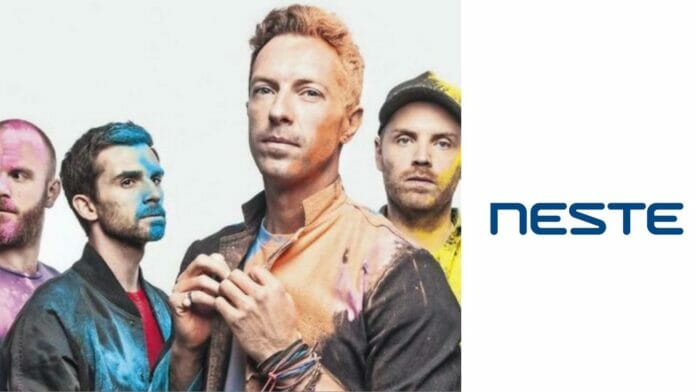 The British band is facing criticism over their partnership with the Finnish oil company Neste