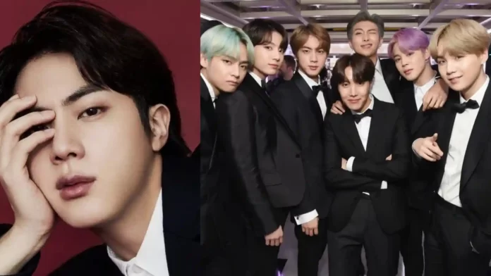 Jin and BTS band