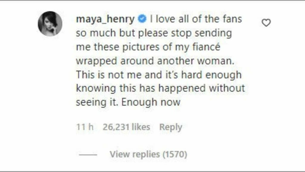 Maya's burst on Instagram